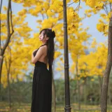 萌芽儿o0《秋有银杏 春有黄风铃》主题写真：23张全套美图