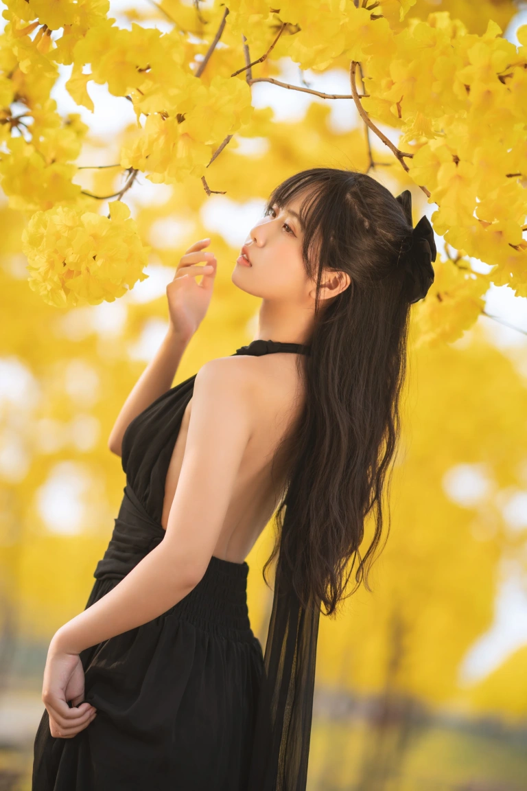萌芽儿o0《秋有银杏 春有黄风铃》主题写真：23张全套美图