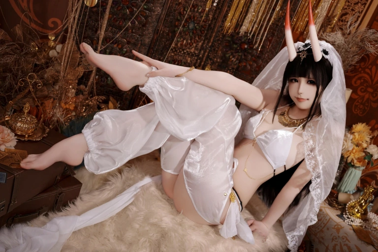 Quan冉有点饿《碧蓝航线 能代舞娘》主题写真：45张全套美图