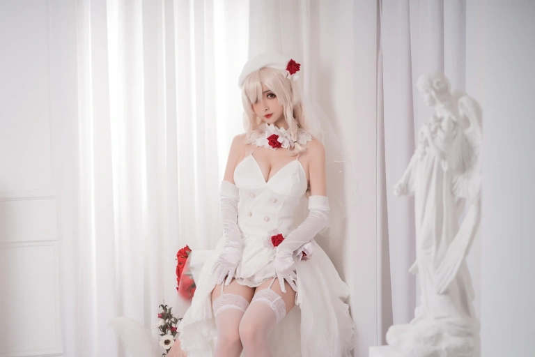 rioko凉凉子《G36c花嫁》主题写真：25张全套美图