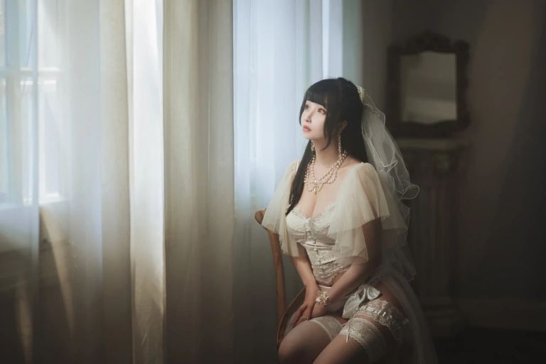 rioko凉凉子《透明婚纱》主题写真：39张全套美图