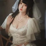 rioko凉凉子《透明婚纱》主题写真：39张全套美图
