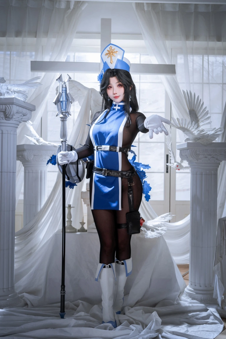 rioko凉凉子《Nikke胜利女神 梅登冰玫瑰》主题写真：45张全套美图