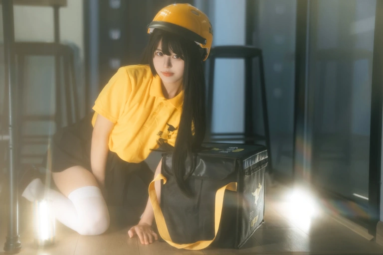 rua阮阮《外卖员》主题写真：40张全套美图