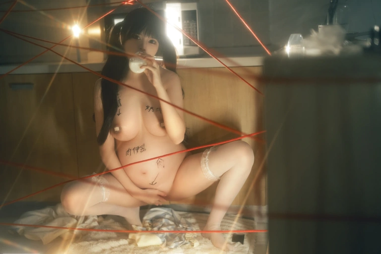 rua阮阮《奶牛 双人（&小九酱）》主题写真：50张全套美图