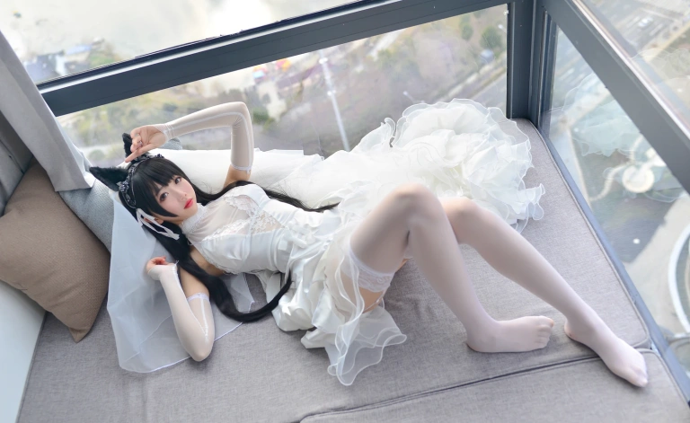 雪琪SAMA《爱宕婚纱》主题写真：38张全套美图