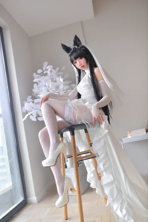 雪琪SAMA《爱宕婚纱》主题写真：38张全套美图