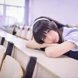 雪琪SAMA《路人女主的养成方法 霞之丘诗羽》主题写真：24张全套美图