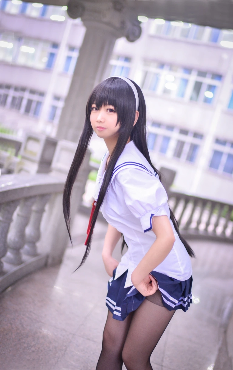 雪琪SAMA《路人女主的养成方法 霞之丘诗羽》主题写真：24张全套美图