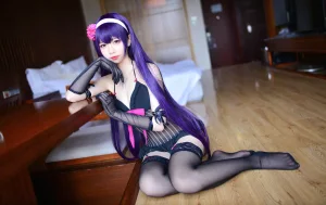 雪琪SAMA《霞之丘诗羽内衣》主题写真：17张全套美图