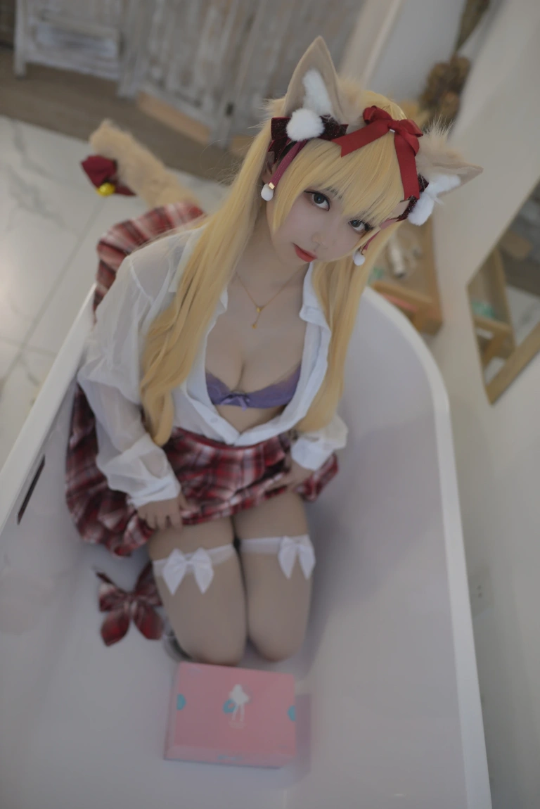 雪琪SAMA《千岛酱猫耳》主题写真：35张全套美图