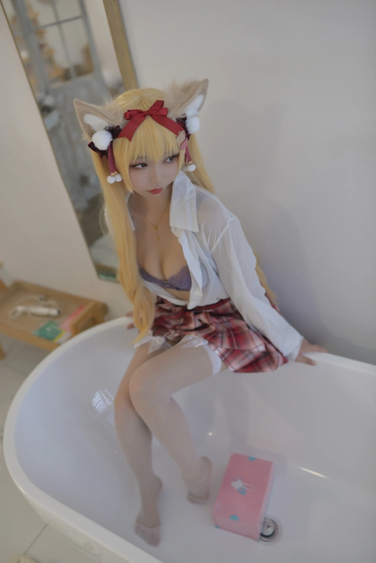 雪琪SAMA《千岛酱猫耳》主题写真：35张全套美图