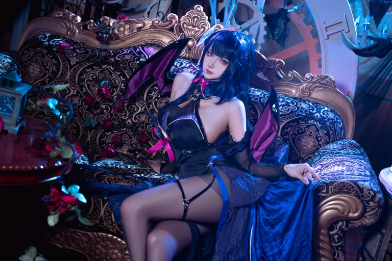 Seya-狮砸《雷电将军 魅魔》主题写真：12张全套美图