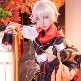 Seya-狮砸《原神 枫原万叶》主题写真：9张全套美图