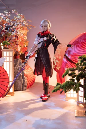 Seya-狮砸《原神 枫原万叶》主题写真：9张全套美图