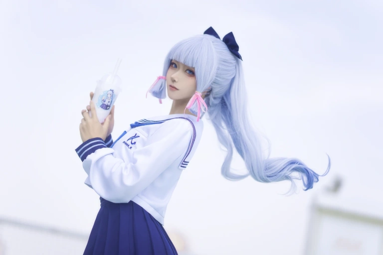 Seya-狮砸《原神 凌华JK》主题写真：6张全套美图