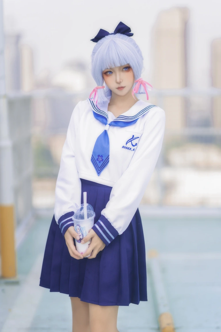Seya-狮砸《原神 凌华JK》主题写真：6张全套美图