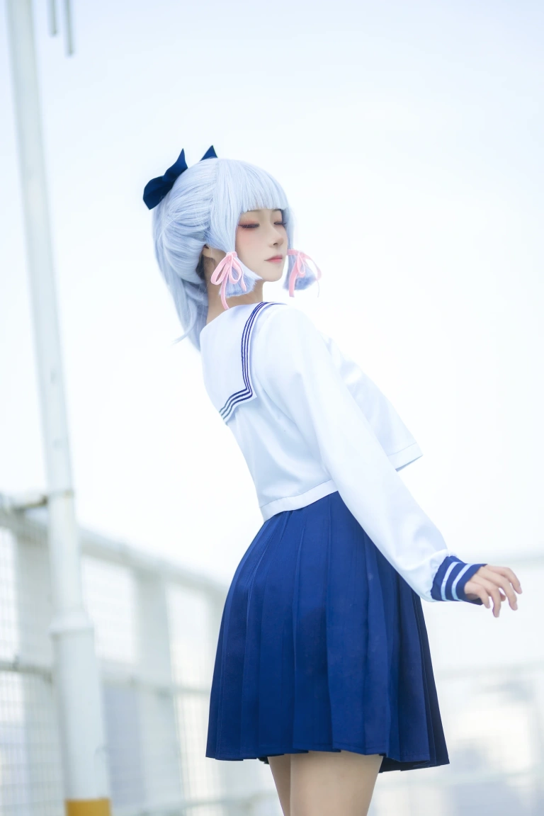 Seya-狮砸《原神 凌华JK》主题写真：6张全套美图