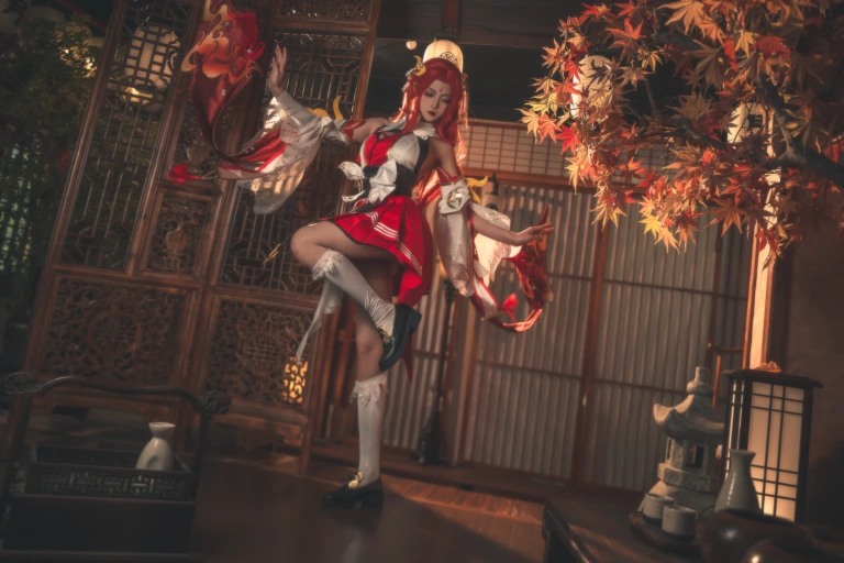Seya-狮砸《王者荣耀 貂蝉 唤灵魅影》主题写真：6张全套美图