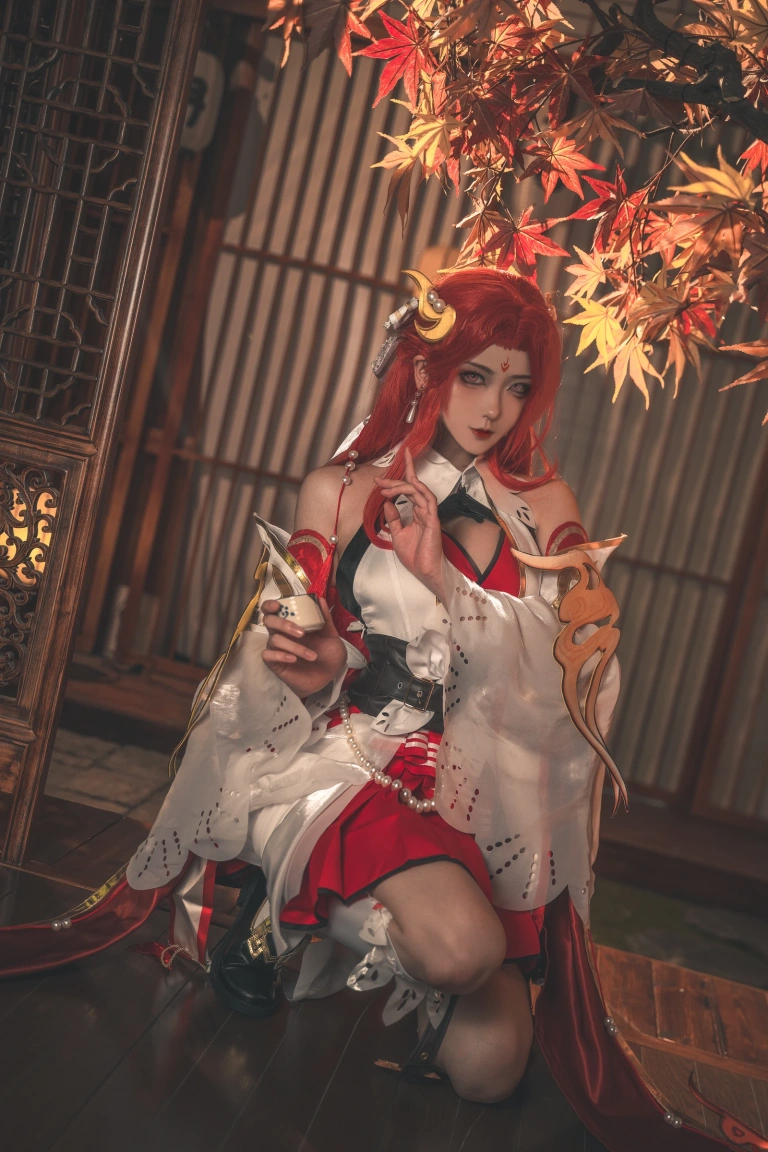 Seya-狮砸《王者荣耀 貂蝉 唤灵魅影》主题写真：6张全套美图