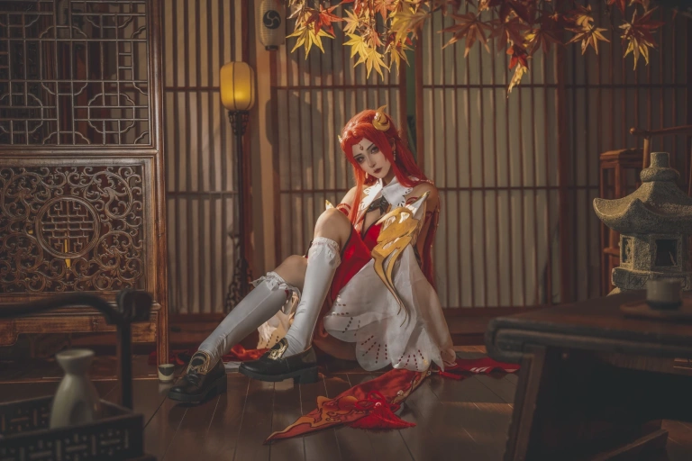 Seya-狮砸《王者荣耀 貂蝉 唤灵魅影》主题写真：6张全套美图