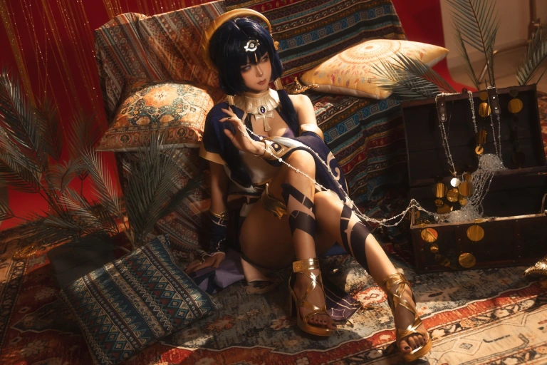 Seya-狮砸《原神 坎蒂丝》主题写真：12张全套美图