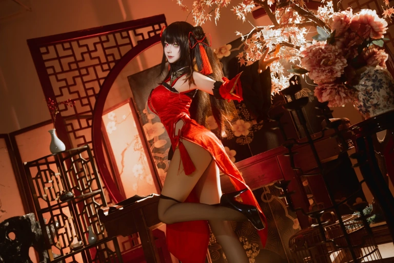 Seya-狮砸《2025年01月限定 狂三旗袍》主题写真：12张全套美图
