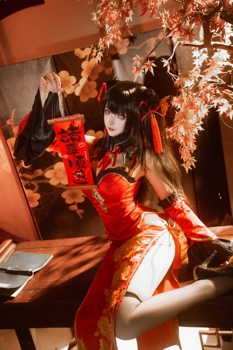 Seya-狮砸《2025年01月限定 狂三旗袍》主题写真：12张全套美图