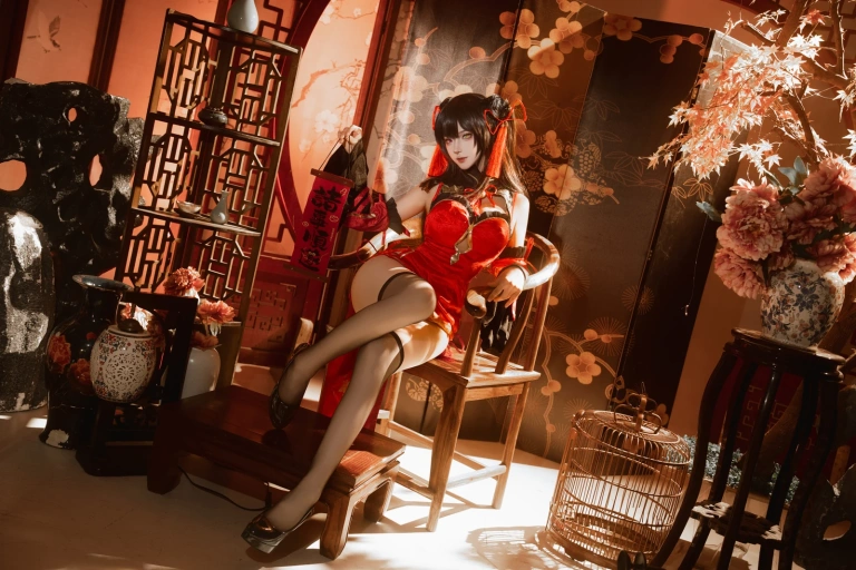 Seya-狮砸《2025年01月限定 狂三旗袍》主题写真：12张全套美图