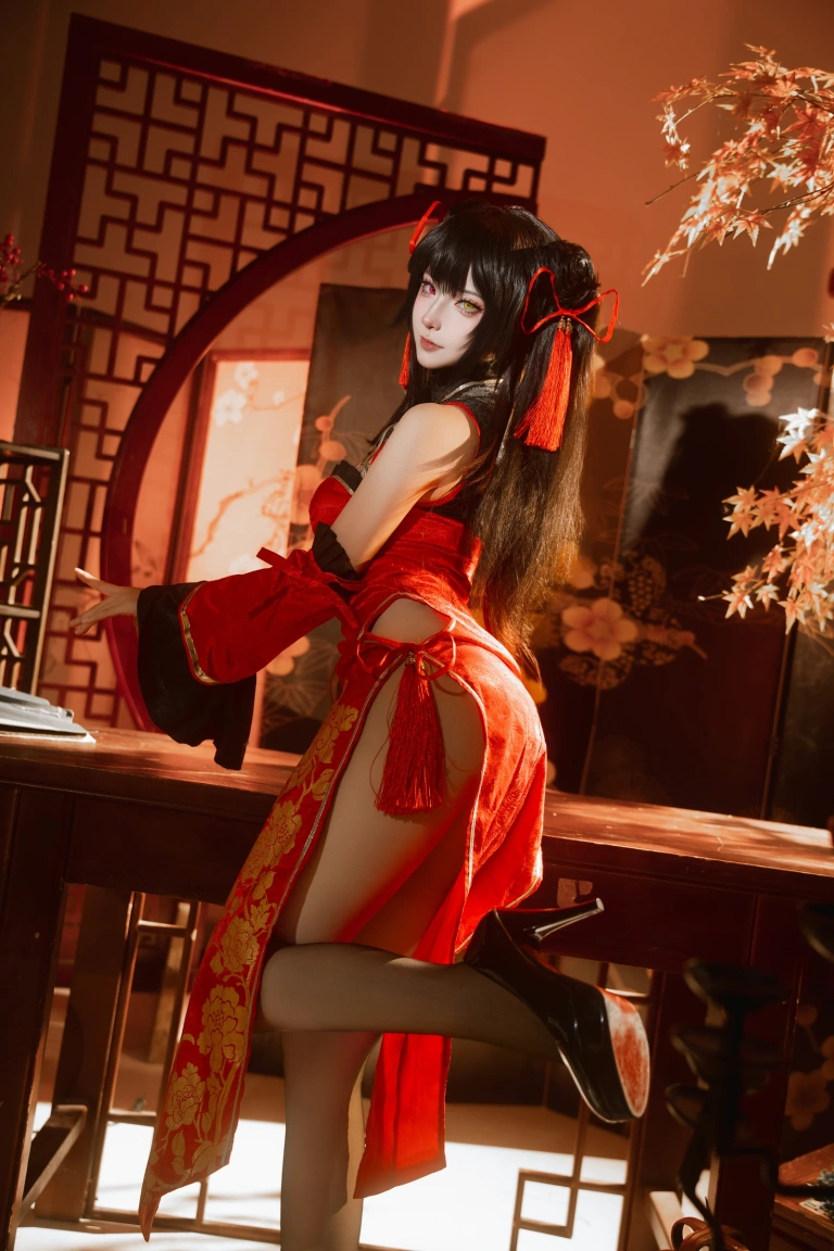 Seya-狮砸《2025年01月限定 狂三旗袍》主题写真：12张全套美图