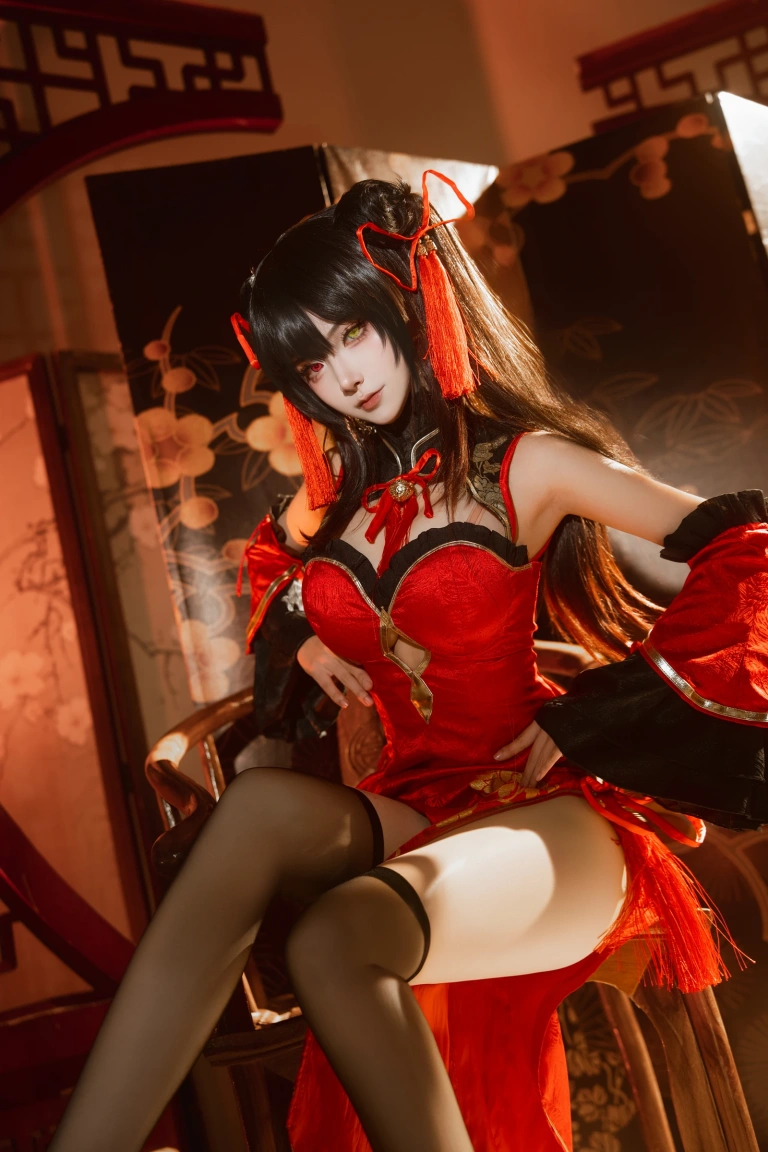 Seya-狮砸《2025年01月限定 狂三旗袍》主题写真：12张全套美图