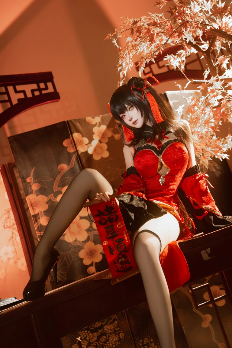Seya-狮砸《2025年01月限定 狂三旗袍》主题写真：12张全套美图