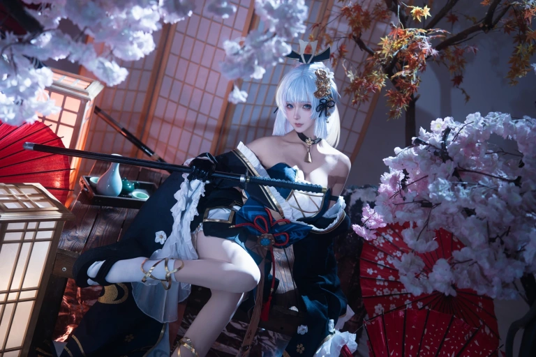 Seya-狮砸《原神 神里绫华·霜刃》主题写真：12张全套美图
