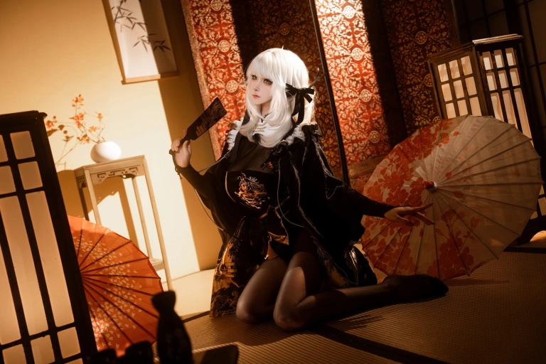 Seya-狮砸《Nikke胜利女神 布兰儿和服》主题写真：12张全套美图