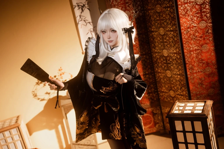Seya-狮砸《Nikke胜利女神 布兰儿和服》主题写真：12张全套美图