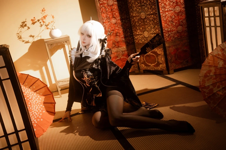 Seya-狮砸《Nikke胜利女神 布兰儿和服》主题写真：12张全套美图