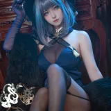 Seya-狮砸《碧蓝航线 柴郡旗袍》主题写真：12张全套美图