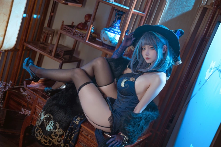 Seya-狮砸《碧蓝航线 柴郡旗袍》主题写真：12张全套美图