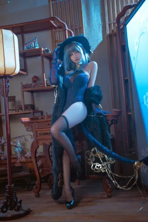 Seya-狮砸《碧蓝航线 柴郡旗袍》主题写真：12张全套美图