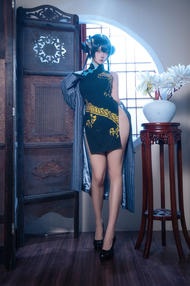 Seya-狮砸《蔚蓝档案 妃咲旗袍》主题写真：12张全套美图