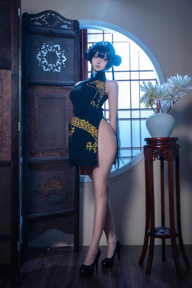 Seya-狮砸《蔚蓝档案 妃咲旗袍》主题写真：12张全套美图
