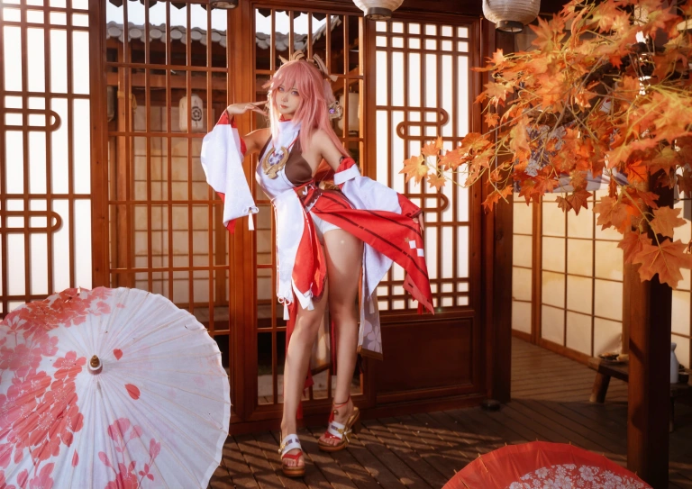 Seya-狮砸《原神 八重神子》主题写真：12张全套美图