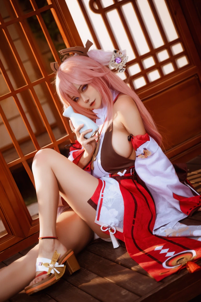 Seya-狮砸《原神 八重神子》主题写真：12张全套美图
