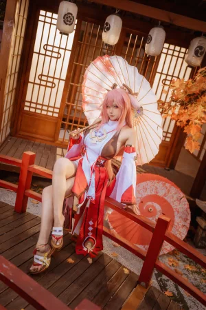 Seya-狮砸《原神 八重神子》主题写真：12张全套美图