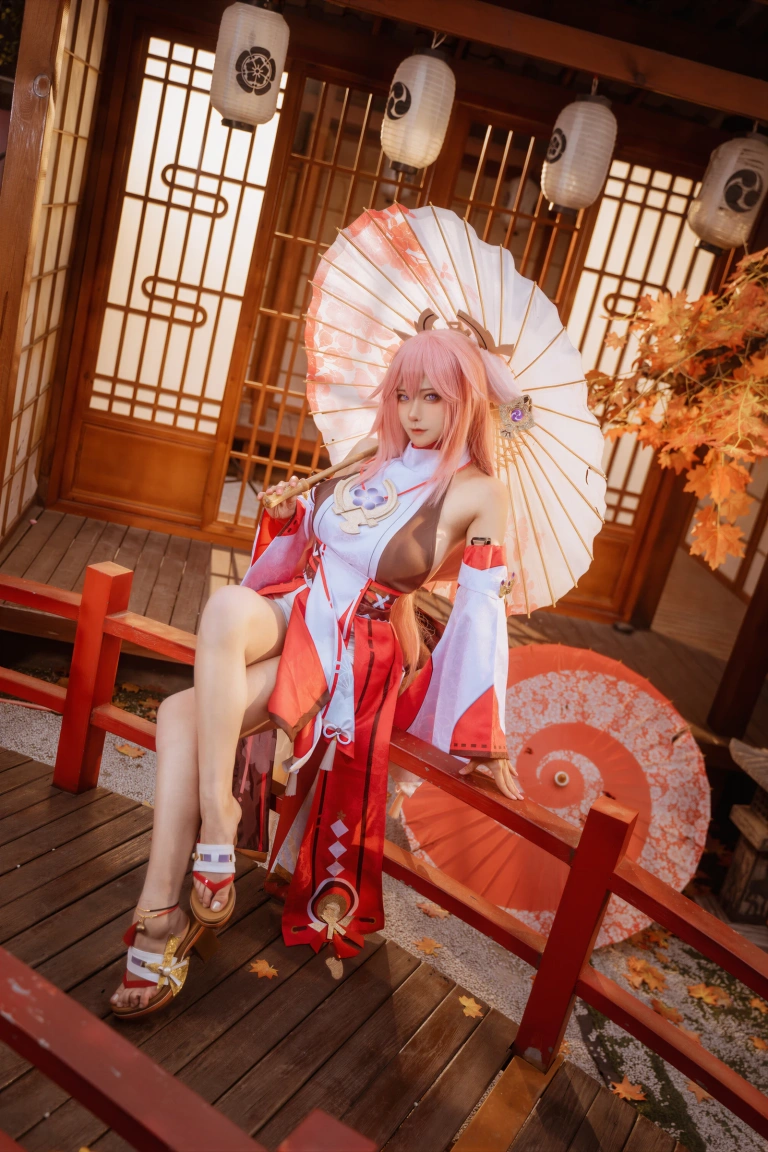 Seya-狮砸《原神 八重神子》主题写真：12张全套美图
