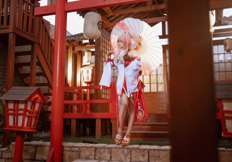 Seya-狮砸《原神 八重神子》主题写真：12张全套美图