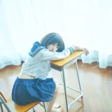 Shika小鹿鹿《短发JK》主题写真：11张全套美图
