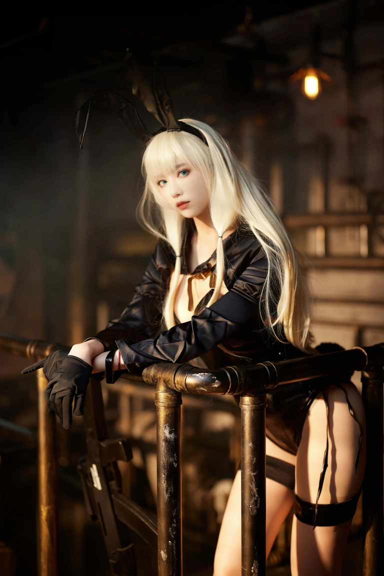 Shika小鹿鹿《少女前线 AN94兔女郎》主题写真：35张全套美图