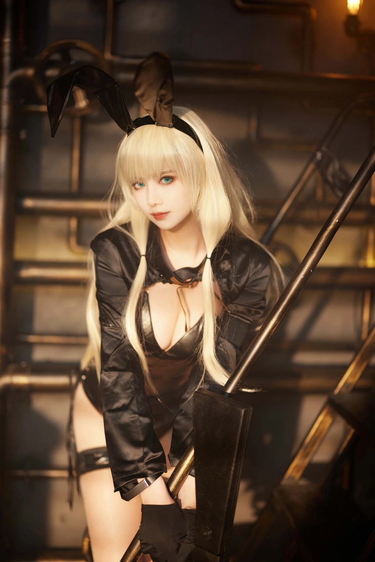 Shika小鹿鹿《少女前线 AN94兔女郎》主题写真：35张全套美图