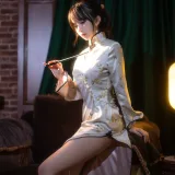 Shika小鹿鹿《中秋旗袍》主题写真：12张全套美图